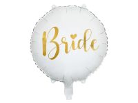 Detail k výrobkuPartyDeco Fóliový balónik "Bride" biely (35 cm)