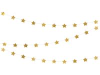 Detail k výrobkuPartydeco Girlanda zlatá hviezda (3,6 m)