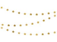 Detail k výrobkuPartydeco Girlanda zlatá hviezda (3,6 m)