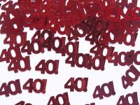 Detail k výrobkuPartyDeco Konfety číslo "40"  v červenej farbe