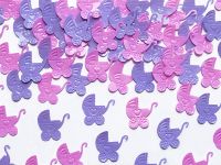 Detail k výrobkuPartyDeco Konfety v tvare kočiara ružové a fialové