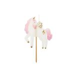 Obrázek k výrobku 26421 - PartyDeco Narodeninová sviečka Jednorožec, 9 cm, mix
