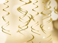 Detail k výrobkuPartyDeco Závesné špirály zlaté (5 ks)