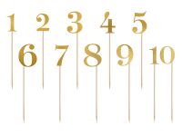Detail k výrobkuPartyDeco Zápichy zlaté čísla (10 ks)