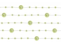 Detail k výrobkuPartyDeco Perlová girlanda svetlo zelená 130 cm (5 ks)