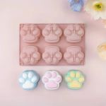 Obrázek k výrobku 27433 - Silikónová forma na pečenie/na mrazené dezerty Labky (na 6 ks)