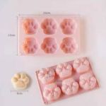 Obrázek k výrobku 27433 - Silikónová forma na pečenie/na mrazené dezerty Labky (na 6 ks)