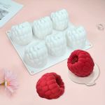 Obrázek k výrobku 27374 - Silikónová forma na pečenie/na mrazené dezerty Maliny (na 6 ks)