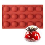 Obrázek k výrobku 27435 - Silikónová forma na pečenie/na mrazené dezerty Polokoule 4 cm (na 15 ks)