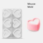 Obrázek k výrobku 27432 - Silikónová forma na pečenie/na mrazené dezerty Srdiečka (na 6 ks)