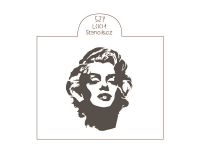 Detail k výrobkuStencil  Marilyn Monroe