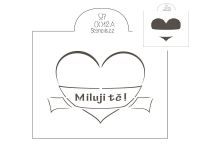 Detail k výrobkuStencil Srdce "Miluji tě!" (2 ks)