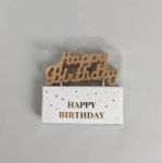 Obrázek k výrobku 26644 - Sviečka Happy Birthday bronzová