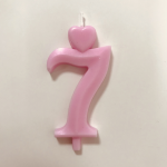 Detail k výrobkuSviečka malé číslo "0" ružová (balenie 10 ks)