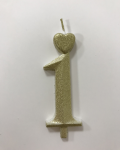 Detail k výrobkuSviečka malé číslo "1" zlatá (balenie 10 ks)