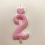 Detail k výrobkuSviečka malé číslo "2" ružová (balenie 10 ks)