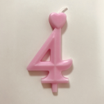 Detail k výrobkuSviečka malé číslo "4" ružová (balenie 10 ks)