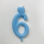Detail k výrobkuSviečka malé číslo "6" modrá (balenie 10 ks)