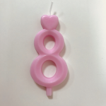 Detail k výrobkuSviečka malé číslo "6" ružová (balenie 10 ks)