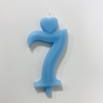 Detail k výrobkuSviečka malé číslo "7" modrá (balenie 10 ks)