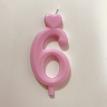 Detail k výrobkuSviečka malé číslo "7" ružová (balenie 10 ks)