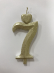 Detail k výrobkuSviečka malé číslo "7" zlaté (balenie 10 ks)