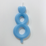 Detail k výrobkuSviečka malé číslo "8" modrá (balenie 10 ks)