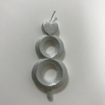 Detail k výrobkuSviečka malé číslo "8" strieborná (balenie 10 ks)