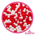 Detail k výrobkuSweetArt cukrové perly biele a červené (80g)