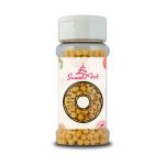 Detail k výrobkuSweetArt cukrové perly zlatožluté matné 5 mm (80 g)-Minimálna trvanlivosť do: 04/2025
