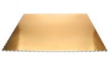 Obrázek k výrobku Tác zlatý hrubý vlnka obdélník 17 x 35 cm (10 ks)