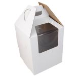 Obrázek k výrobku 24510 - Tortová krabica biela s úchytom (20,3 x 20,3 x 25,4 cm)