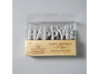 Obrázek k výrobku 26038 - Tortové sviečky "Happy Birthday" strieborné 13ks