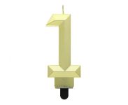Detail k výrobkuTortové sviečky  -metalická zlatá 1 (7,6cm)