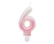Detail k výrobkuTortové sviečky - perleťová bielo-ružová 6 (7cm)