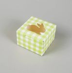Obrázek k výrobku 26408 - Veľkonočná krabička kocka zelená (10x10x6,5 cm)