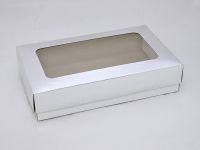 Detail k výrobkuVianočná krabica na cukrovinky strieborná (25 x 15 x 5,5 cm)