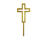 Detail k výrobkuZápich Kríž klasik zlatý (1ks)
