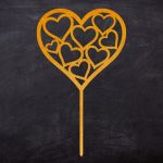 Detail k výrobkuZápich - Srdce v srdci Zlatý (1ks)