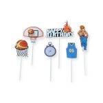 Detail k výrobkuZapichovacia dekorácia na tortu Basketbal (6 ks)