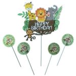 Detail k výrobkuZapichovacia dekorácia na tortu Happy Birthday safari (5 ks)